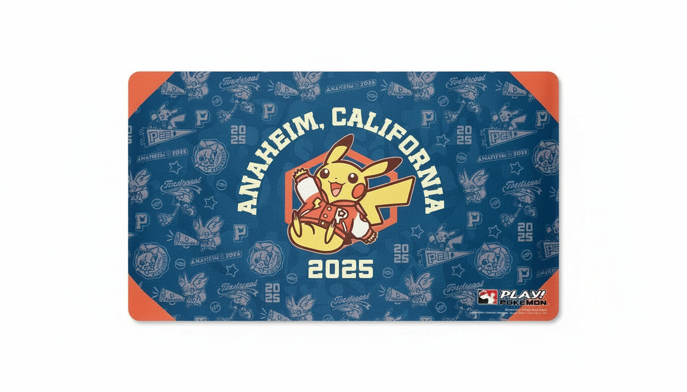 Pokemon World Championship 2025 Anaheim Exclusive Playmat Varsity Pikachu NEW — sealed Pokémon TCG TCG accessory