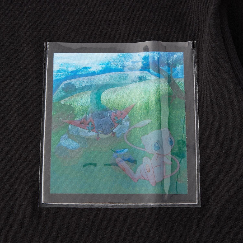 Dragapult & Mew clear pocket art — close-up