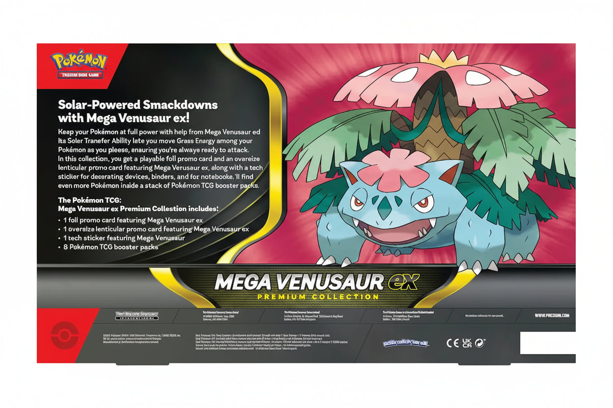 Pokémon - Trading Card Game: Mega Venusaur ex Premium Collection — back view