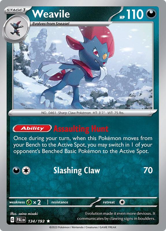 [PAL] Weavile 134/193 - Reverse Holo
