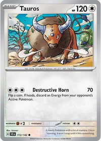 [SCR] Tauros 112/142 - Reverse Holo