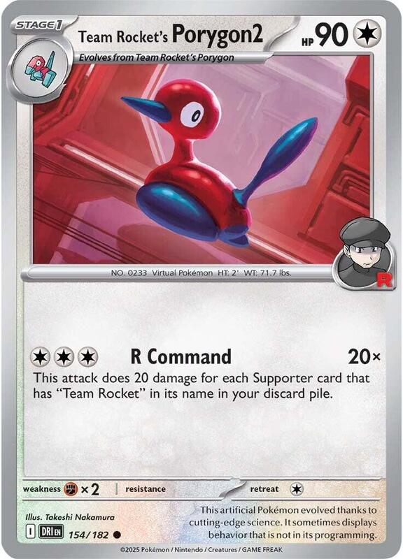 [DRI] Team Rocket's Porygon2 154/182 - Reverse Holo