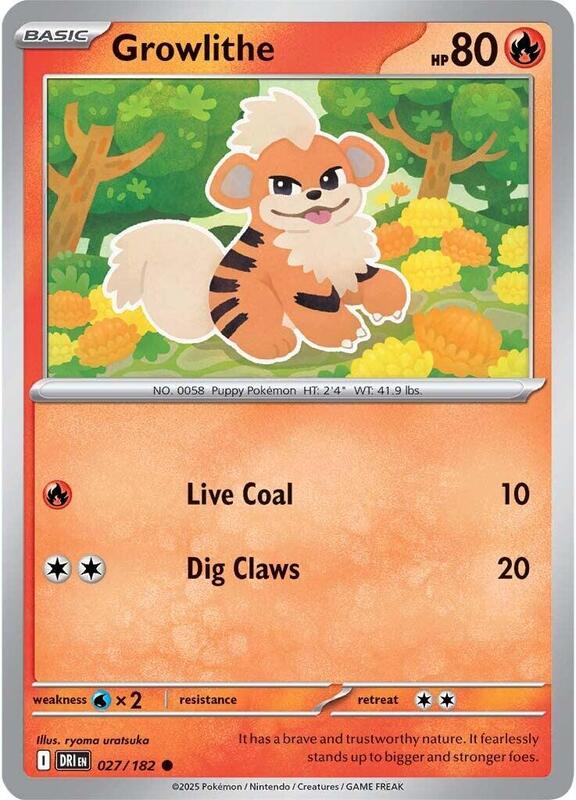 [DRI] Growlithe 027/182 - Reverse Holo