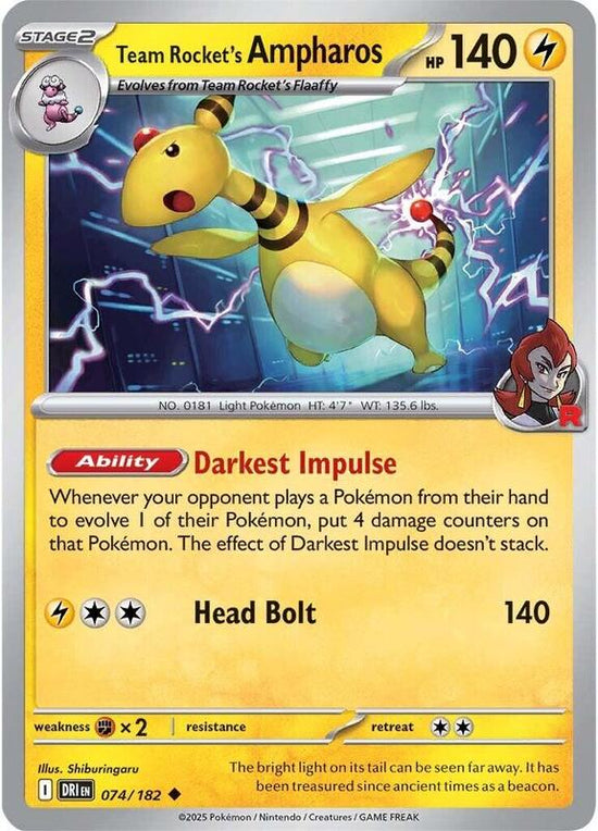[DRI] Team Rocket's Ampharos 074/182