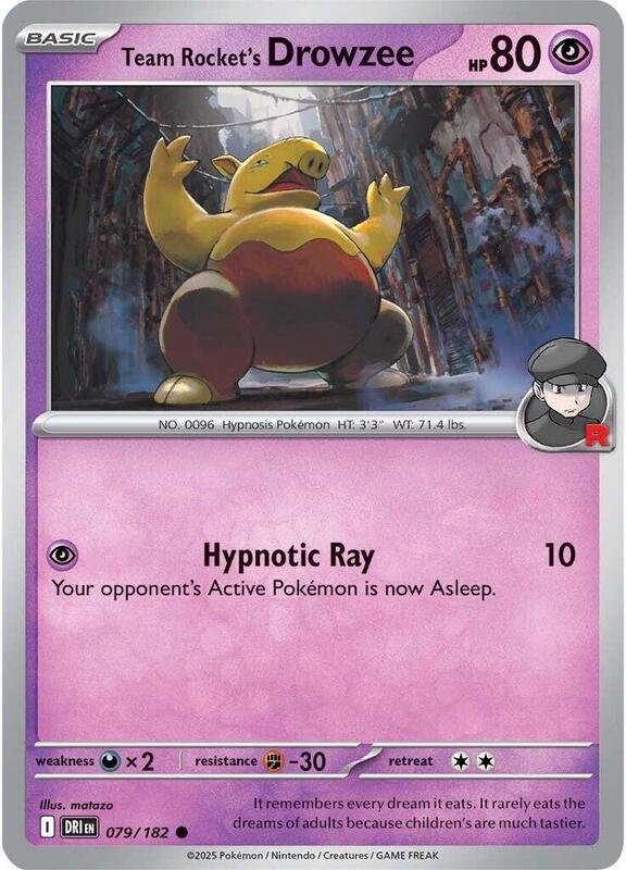 [DRI] Team Rocket's Drowzee 079/182 - Reverse Holo