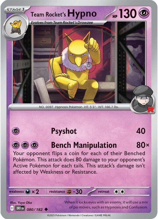 [DRI] Team Rocket's Hypno 080/182 - Holo