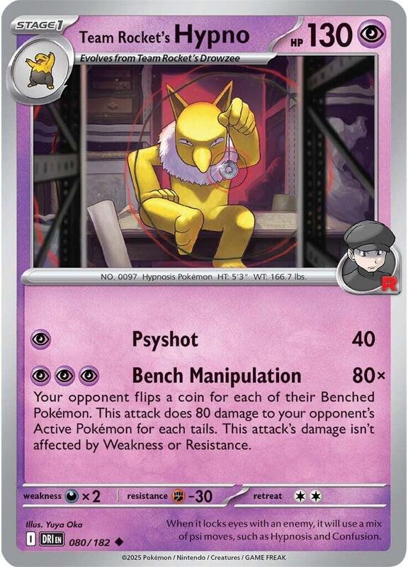 [DRI] Team Rocket's Hypno 080/182 - Holo