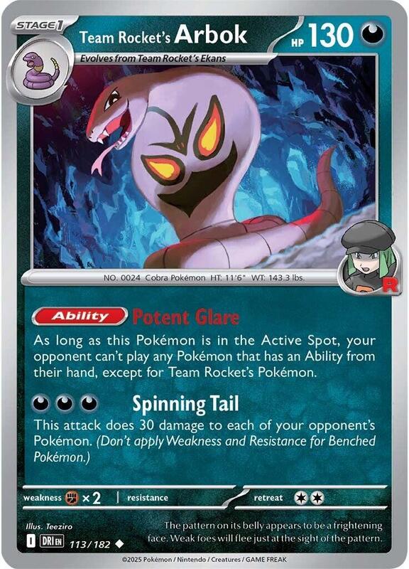 [DRI] Team Rocket's Arbok 113/182
