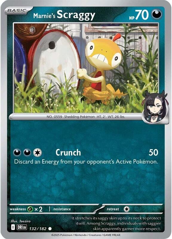[DRI] Marnie's Scraggy 132/182 - Reverse Holo