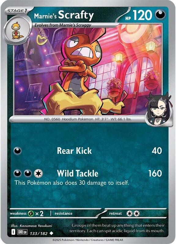 [DRI] Marnie's Scrafty 133/182 - Reverse Holo