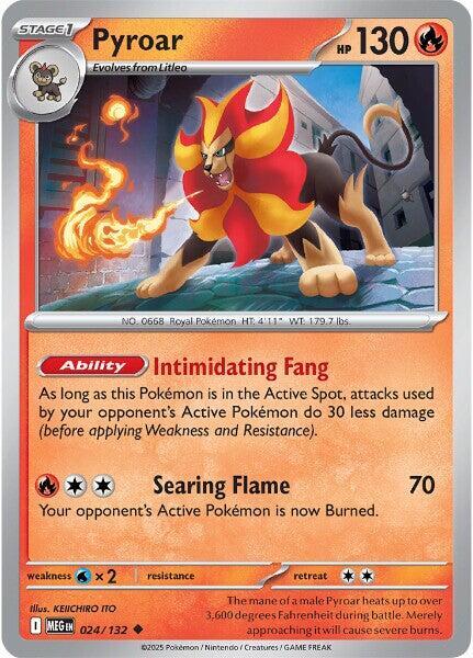 [MEG] Pyroar 024/132 - Reverse Holo