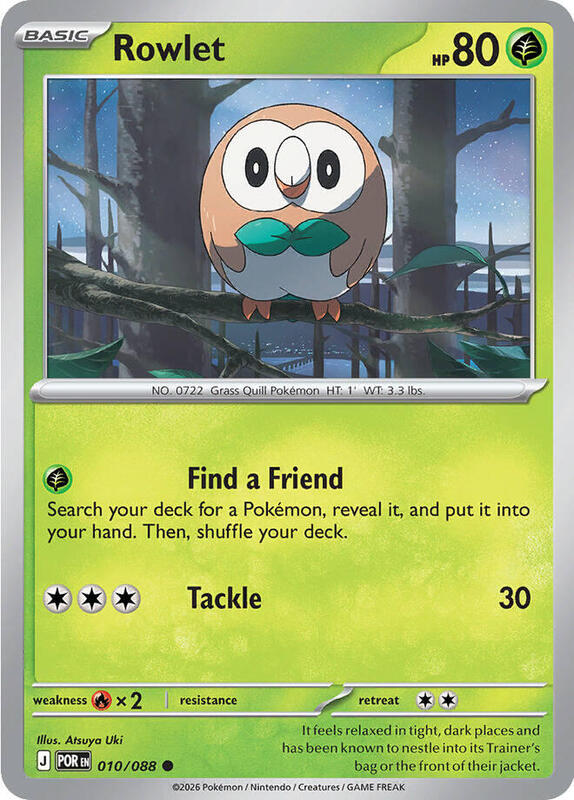 [POR] Rowlet 010/088 - Reverse Holo