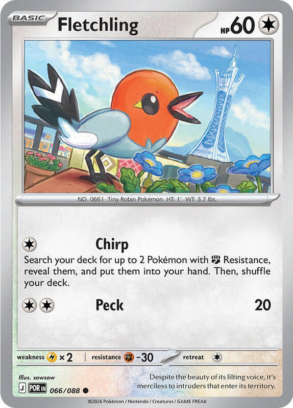 [POR] Fletchling 066/088 - Reverse Holo