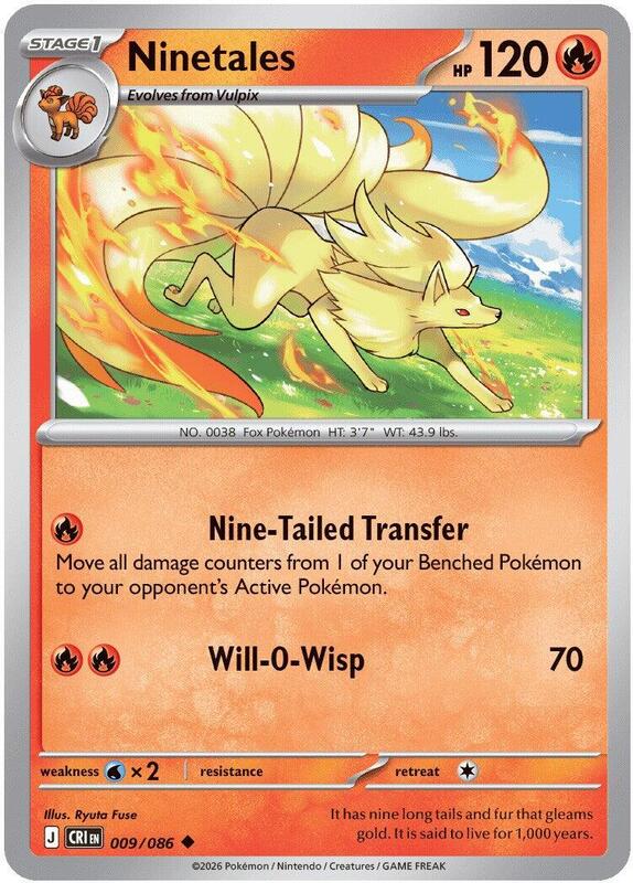 [CR] Ninetales 009/086 - Reverse Holo
