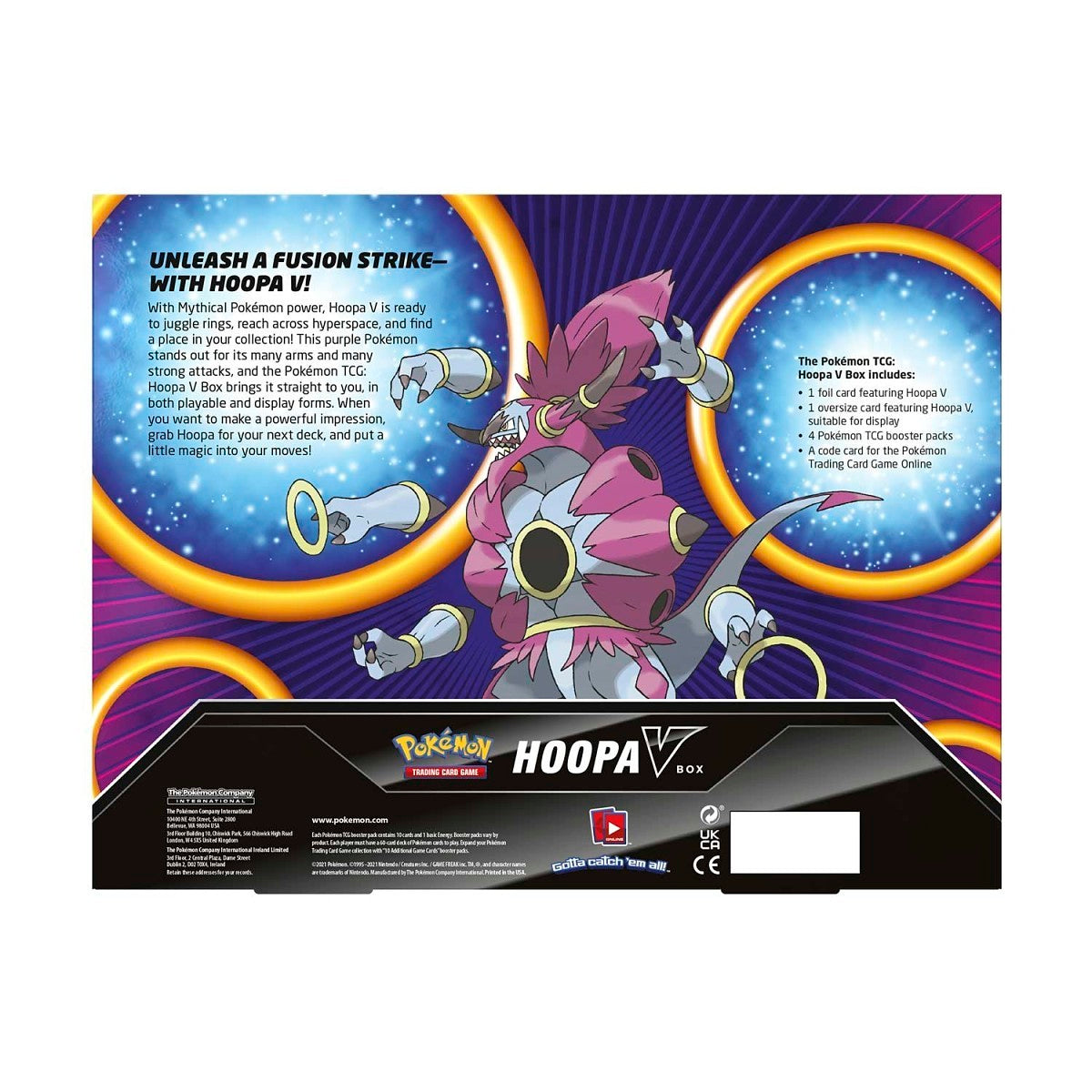Pokémon TCG: Hoopa V Box — back view