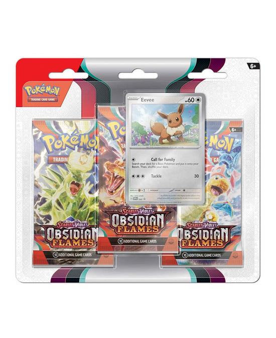 Obsidian Flames 3 Pack Blister [Eevee] - SV03: Obsidian Flames (OBF)
