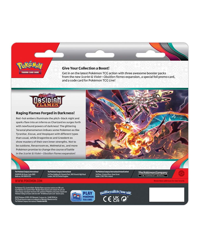 Obsidian Flames 3 Pack Blister [Eevee] - SV03: Obsidian Flames (OBF)