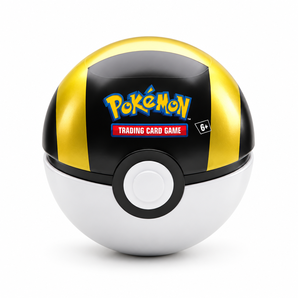 Pokemon TCG Ultra Ball Tin [Black, Gold, White] - Sealed Collectible