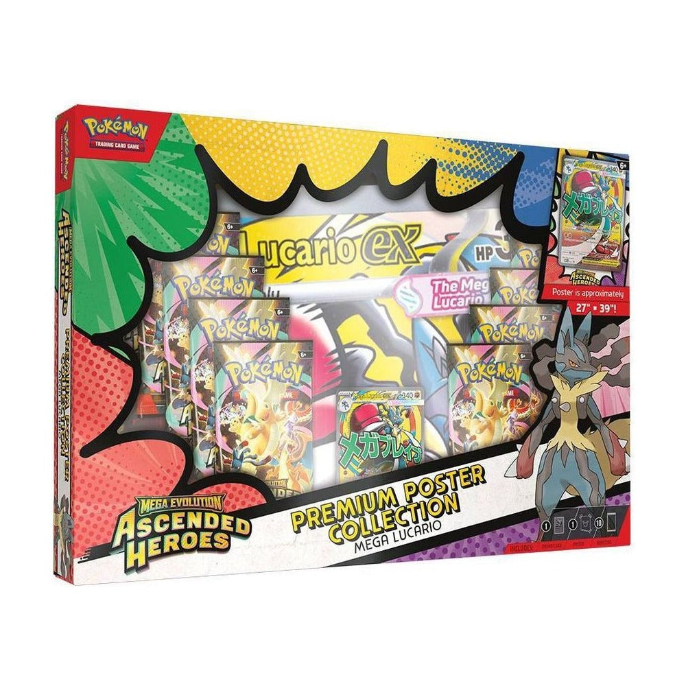 Ascended Heroes Premium Poster Collection [Mega Lucario] — sealed Pokémon TCG poster collection