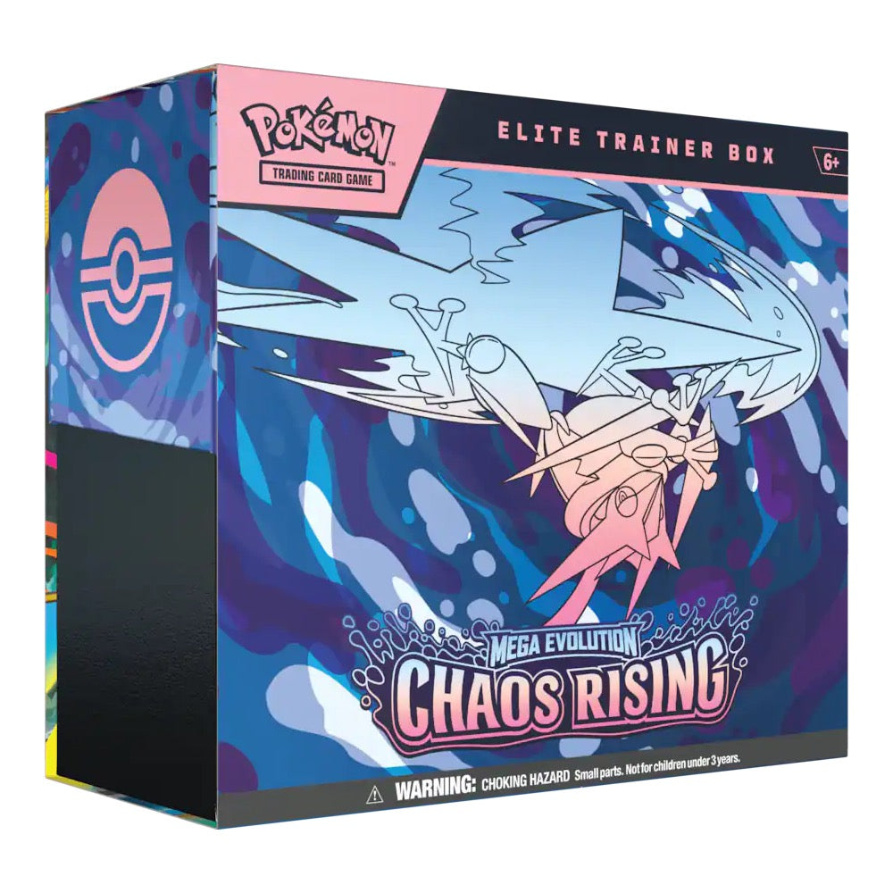 Pokémon TCG Mega Evolution Chaos Rising Elite Trainer Box featuring Mega Greninja ex