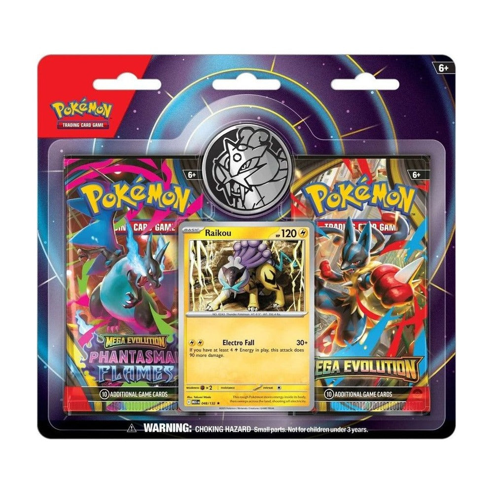 Enhanced 2-Pack Blister [Raikou] - ME/PF: Mega Evolution & Phantasmal Flames — sealed Pokémon TCG blister pack